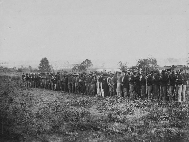 Picture of CONFEDERATE PRISONERS AT FAIRFAX COURT-HOUSE