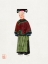 Picture of OLD LADY IN LIGHT GREEN EMBROIDERED SILK COSTUME