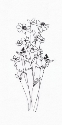 Picture of WILDFLOWERS SKETCH I