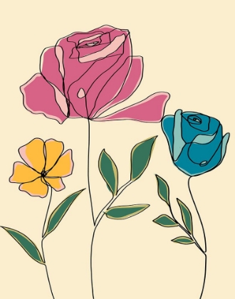 Picture of COLORED FLORAL II