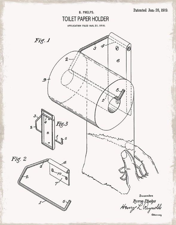 Somerset House Images. TOILET PAPER PATENT II