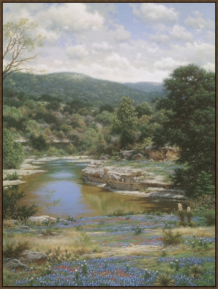 Picture of Bluebonnets Along The Frio by Larry Dyke