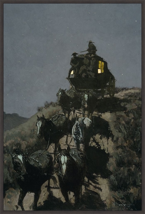 Picture of The Old Stage Coach Of The Plains - 1901 by Fredric Remington