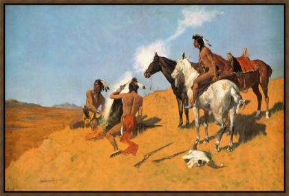 Picture of The Smoke Signal by Fredric Remington