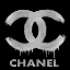 Picture of FASHION LOGO SILVER ON BLACK