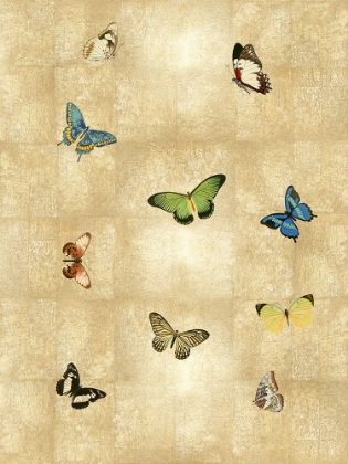 Picture of BUTTERFLIES ON GOLD I