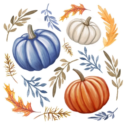 Picture of PUMPKINS AND LEAVES