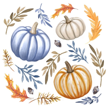 Picture of PUMPKINS AND LEAVES IV