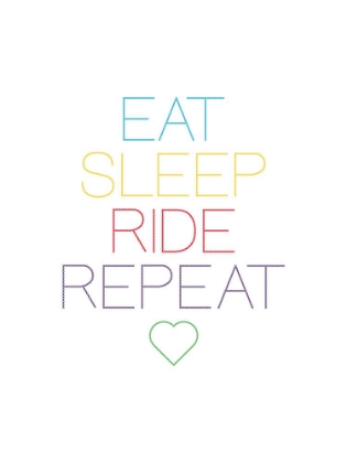 Picture of EAT SLEEP RIDE REPEAT - WHITE