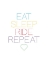 Picture of EAT SLEEP RIDE REPEAT - WHITE