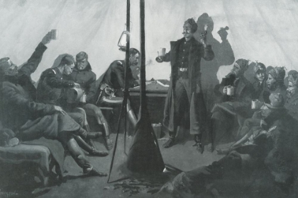 Picture of MERRY CHRISTMAS IN A SILBY TENT-SKETCH