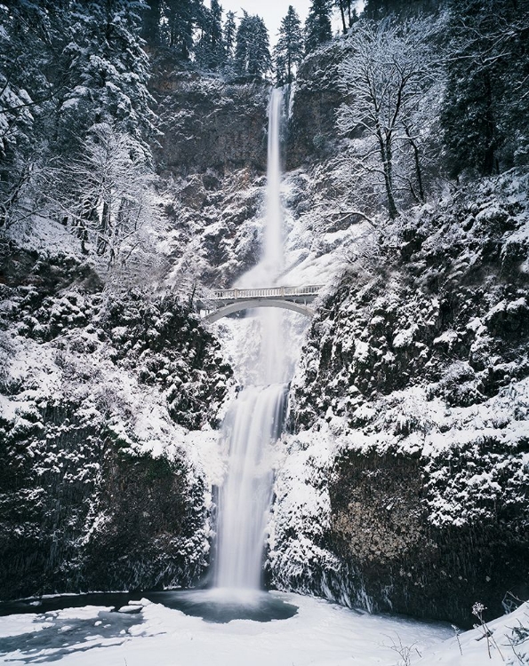 Picture of FROZEN BRIDGE ON WATERFALL