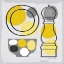 Picture of MODERN KITCHEN SQUARE II YELLOW