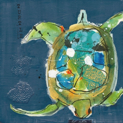 Picture of CHENTES TURTLE ON BLUE