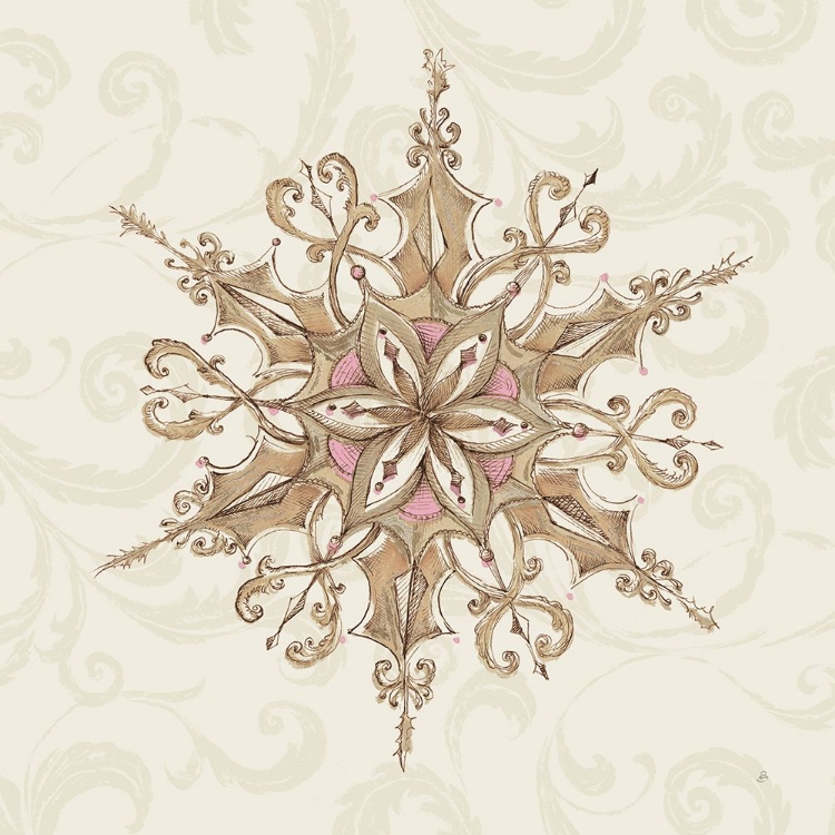 Picture of ELEGANT SEASON SNOWFLAKE I PINK