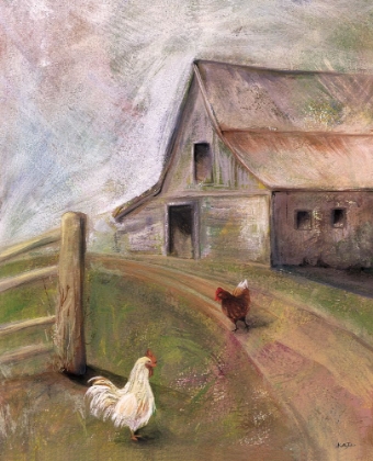 Picture of CHICKENS IN THE BARNYARD