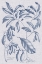 Picture of NAVY AND LINEN BOTANICAL I