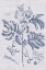 Picture of NAVY AND LINEN BOTANICAL IV