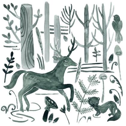Picture of FOREST ANIMALS I