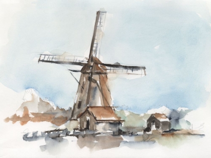 Picture of WINDMILL WATERCOLOR II