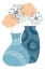 Picture of BLUE DECORATIVE POTS I
