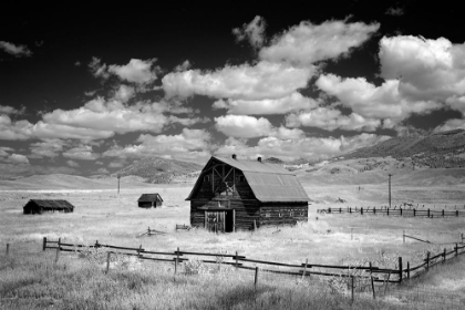 Picture of INFRARED VIEW OF BARN IN RURAL MONTANA-USA