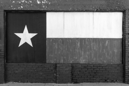 Picture of TEXAS FLAG-PAINTED ON BOARDED-UP WINDOW