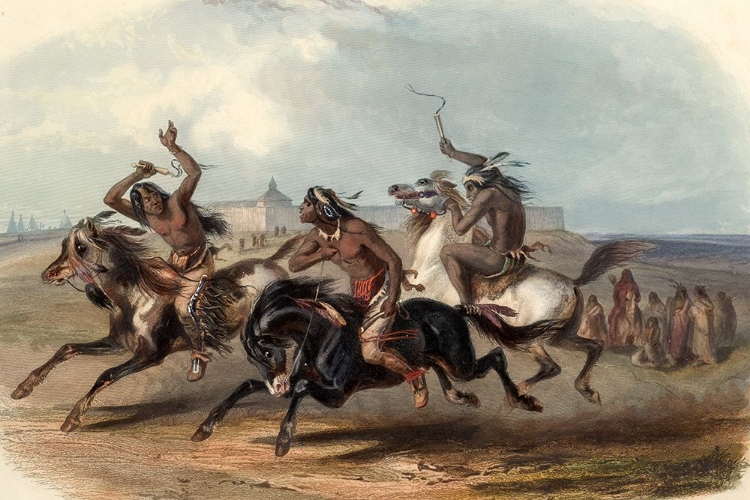 Picture of HORSE RACING OF THE SIOUX INDIANS