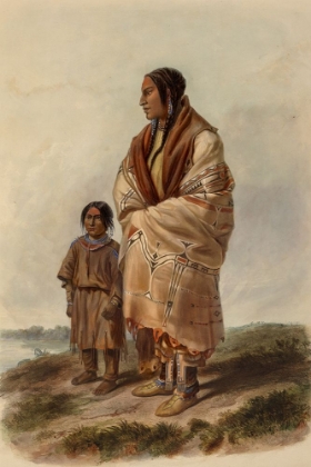 Picture of DACOTA WOMAN AND ASSINIBOIN GIRL