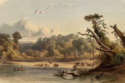 Picture of PUNCA INDIANS ENCAMPED ON THE BANKS OF THE MISSOURI