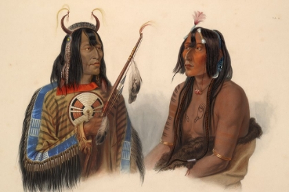 Picture of AN ASSINIBOIN INDIAN AND A YANKTONAN INDIAN