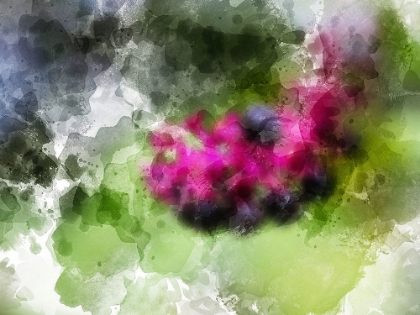 Picture of PINK FLORAL ON GREEN