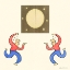 Picture of TWO DANCING MEN ONE IN FORN OF THE OTHER