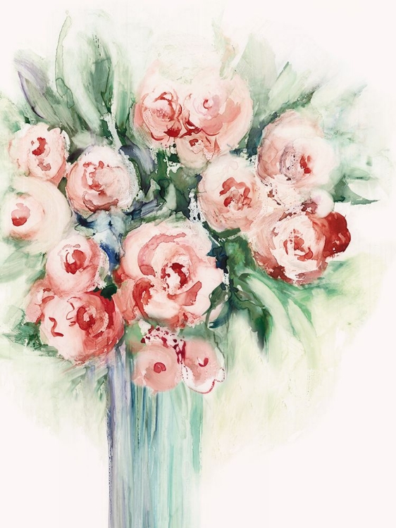 Picture of ROSES IN A VASE I 