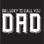 Picture of FATHERS DAY SENTIMENT BLACK IV-SO LUCKY