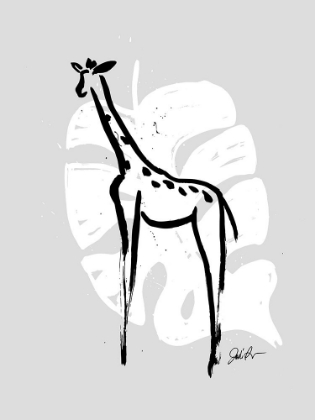 Picture of INKED SAFARI LEAVES IV-GIRAFFE 2