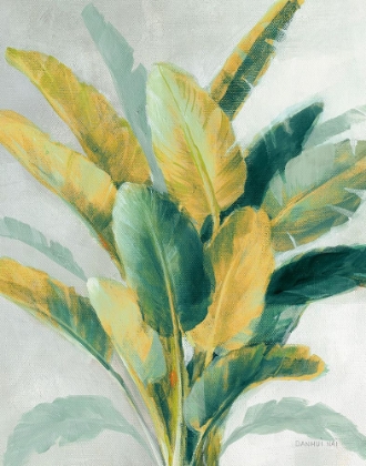 Picture of GREENHOUSE PALM II TEAL GREEN AND GOLD CROP