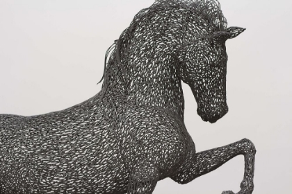 Picture of HORSE WROUGHT IRON STATUE
