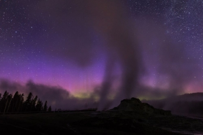 Picture of AURORA BOREALIS I, UPPER GEYSER BASIN, YELLOWSTONE NATIONAL PARK