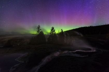 Picture of AURORA BOREALIS II, UPPER GEYSER BASIN, YELLOWSTONE NATIONAL PARK