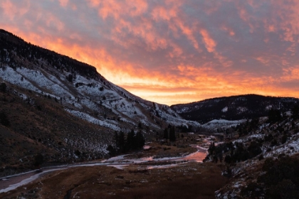 Picture of SUNRISE AT GARDNER RIVER, YELLOWSTONE NATIONAL PARK
