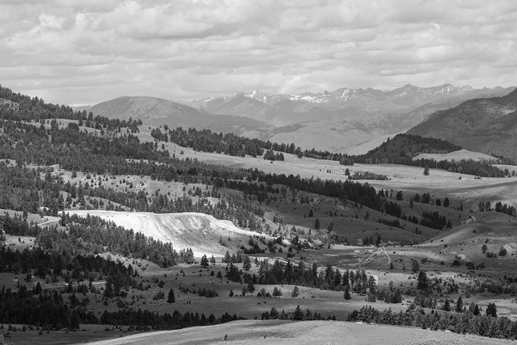 Picture of MAMMOTH HOT SPRINGS FROM BUNSEN PEAK, YELLOWSTONE NATIONAL PARK