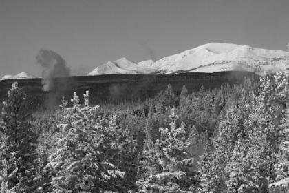 Picture of MOUNT HOLMES AND THERMAL FEATURE, YELLOWSTONE NATIONAL PARK