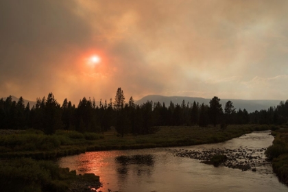 Picture of SUNSET OVER THE GARDNER RIVER, YELLOWSTONE NATIONAL PARK