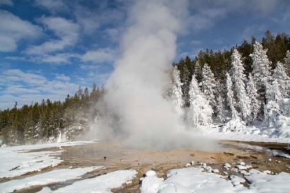 Picture of SOLITARY GEYSER BETWEEN ERUPTIONS, YELLOWSTONE NATIONAL PARK