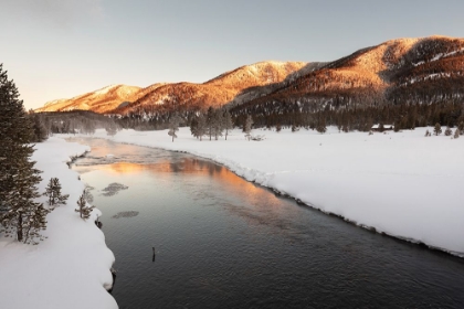 Picture of SUNRISE OVER THE MADISON RIVER, YELLOWSTONE NATIONAL PARK