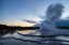 Picture of SUNSET ERUPTION OF GREAT FOUNTAIN GEYSER, YELLOWSTONE NATIONAL PARK