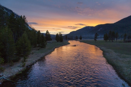 Picture of SUNSET ON THE MADISON RIVER, YELLOWSTONE NATIONAL PARK
