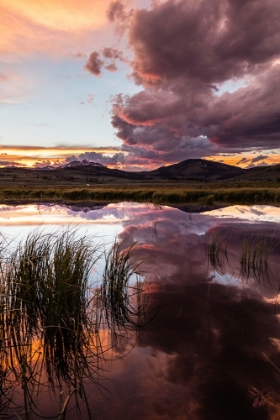 Picture of SUNSET OVER ELECTRIC PEAK, YELLOWSTONE NATIONAL PARK