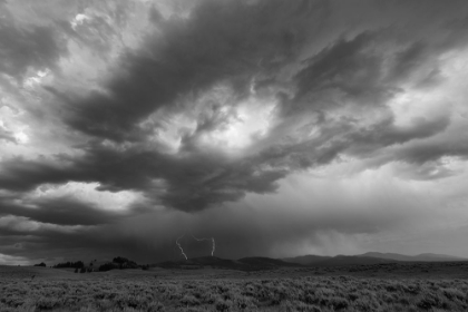 Picture of SUNSET STORM OVER THE WASHBURN RANGE, YELLOWSTONE NATIONAL PARK